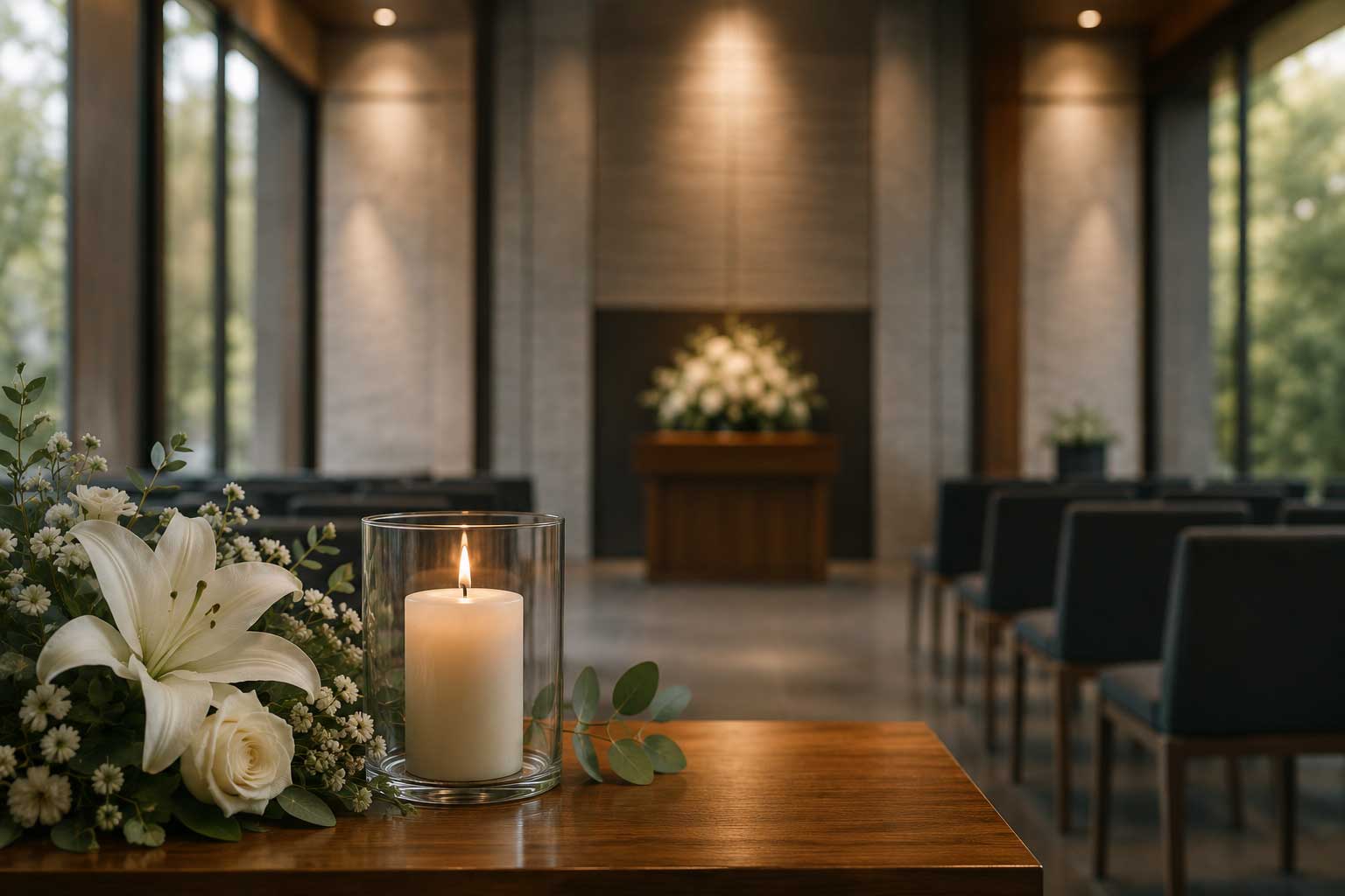 The interior of a Crematorium.